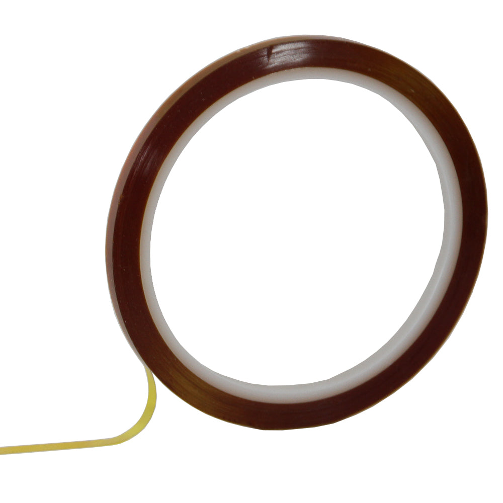 Ruban adhésif marron brillant sur un rouleau, avec une texture lisse, idéal pour des projets de découpe et d'impression