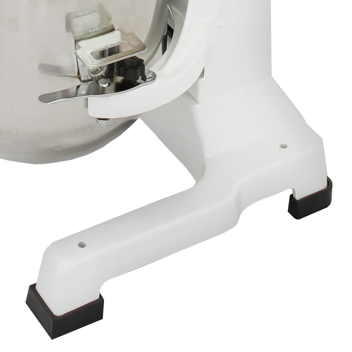 Robot pâtissier commercial KuKoo de 15 L, base blanche robuste avec pieds antidérapants, design moderne et fonctionnel pour la pâtisserie
