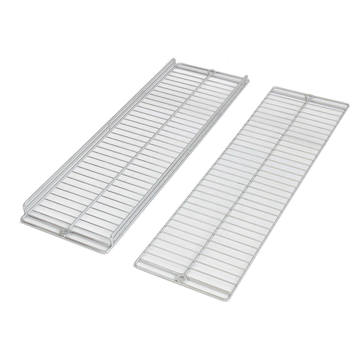 Grille en inox pour rôtissoire KuKoo, deux pièces, finition brillante, design robuste, idéale pour la cuisson de viandes jusqu'à 90 kg