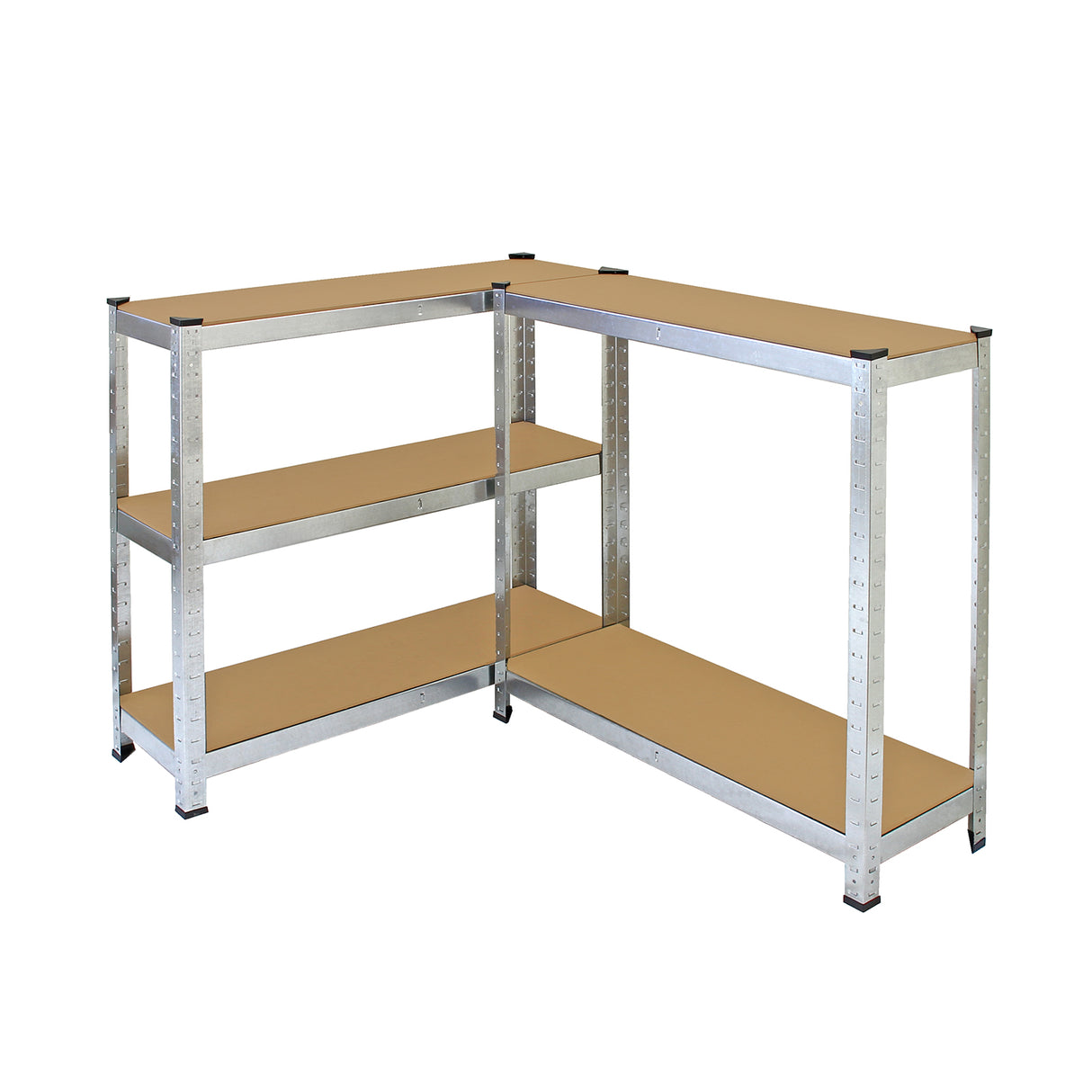 Rayonnages Galwix en acier galvanisé, 90 cm x 30 cm x 180 cm, avec étagères en bois, finition robuste et design moderne