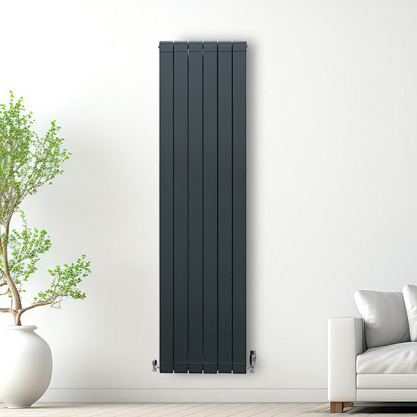 Radiateur en Aluminium & Vannes - 1800 x 475 mm