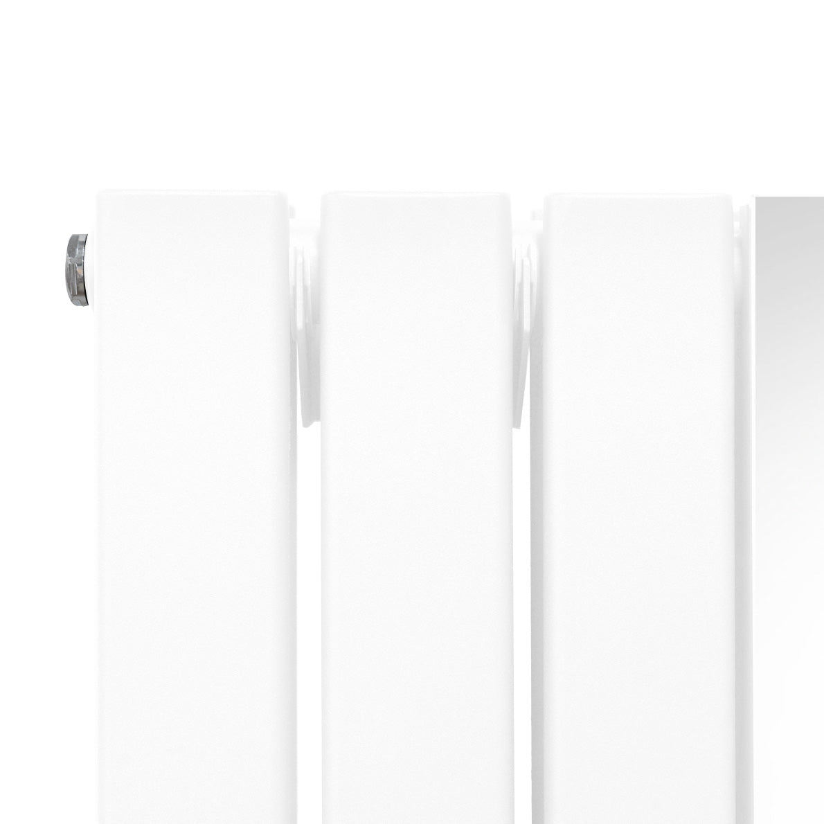Radiateur plat à miroir blanc, deux panneaux, finition lisse, dimensions 1800 x 565 mm, design moderne et élégant
