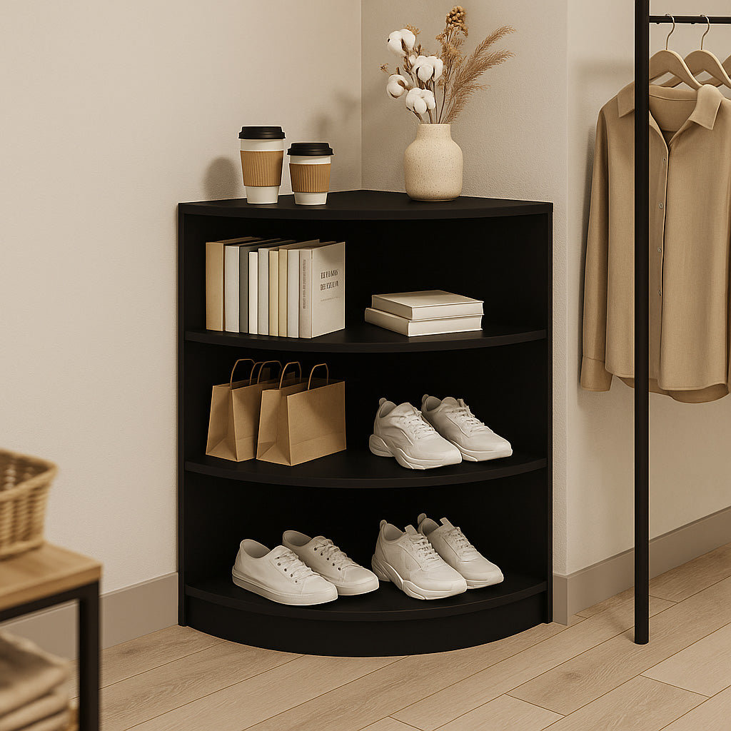 Comptoir de Vente Vitrine de Coin - Noir LM60