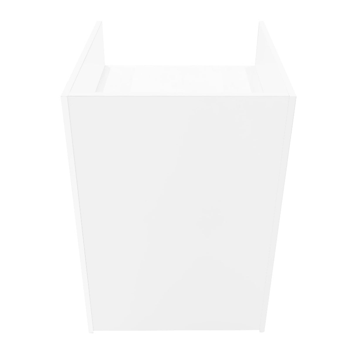 Comptoir de vente pour caisse enregistreuse, finition blanche, design moderne et épuré, surface lisse et robuste, idéal pour les commerces