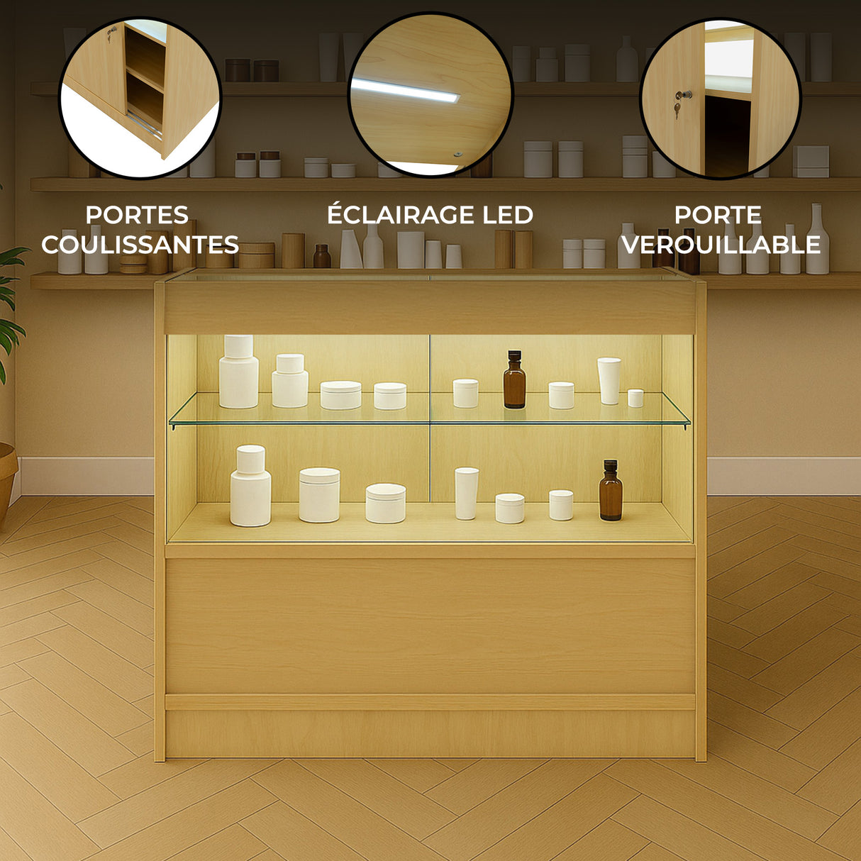 Comptoir de Vente à LED - Érable C900