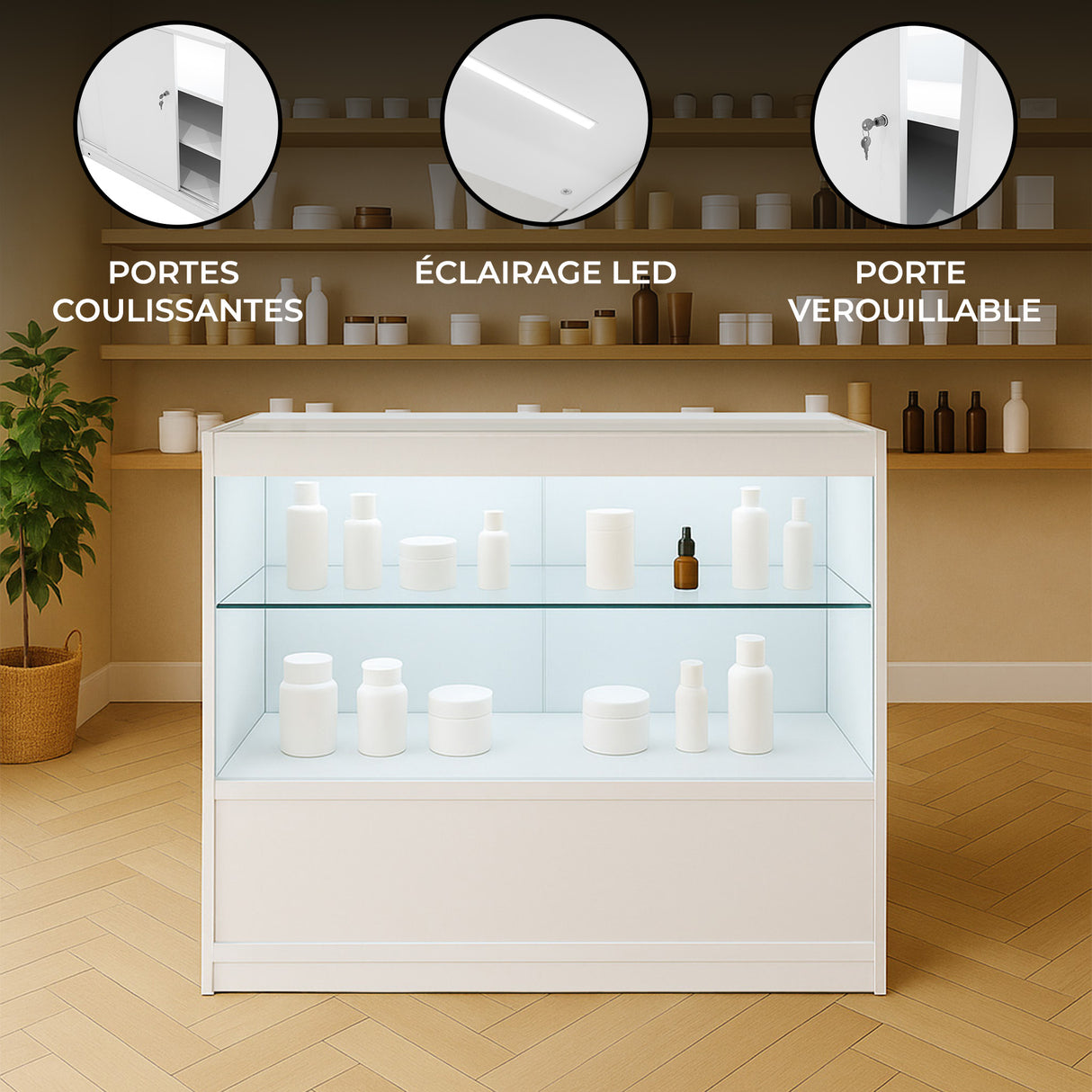 Comptoir de Vente à LED - Blanc C900