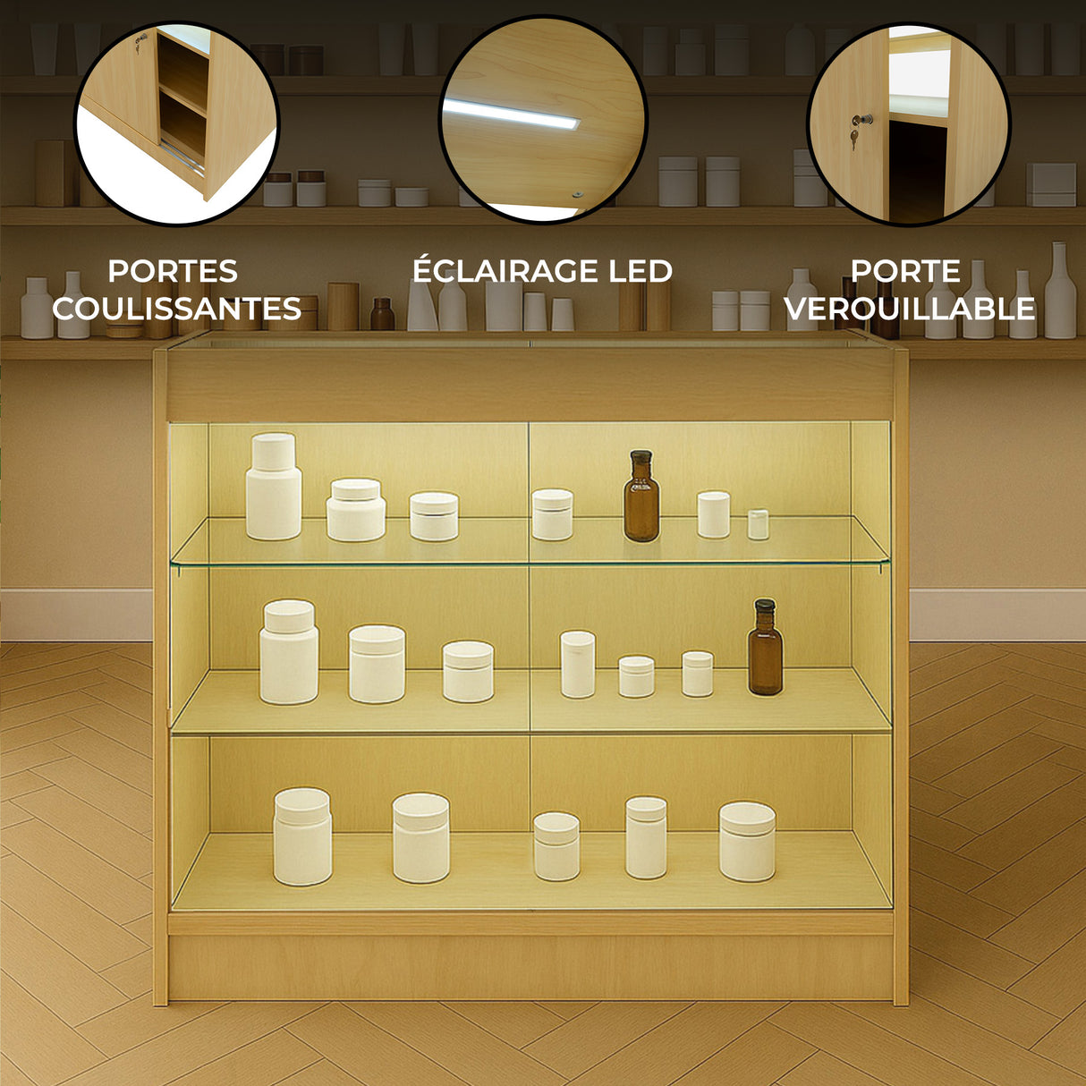 Comptoir de Vente à LED - Érable K900