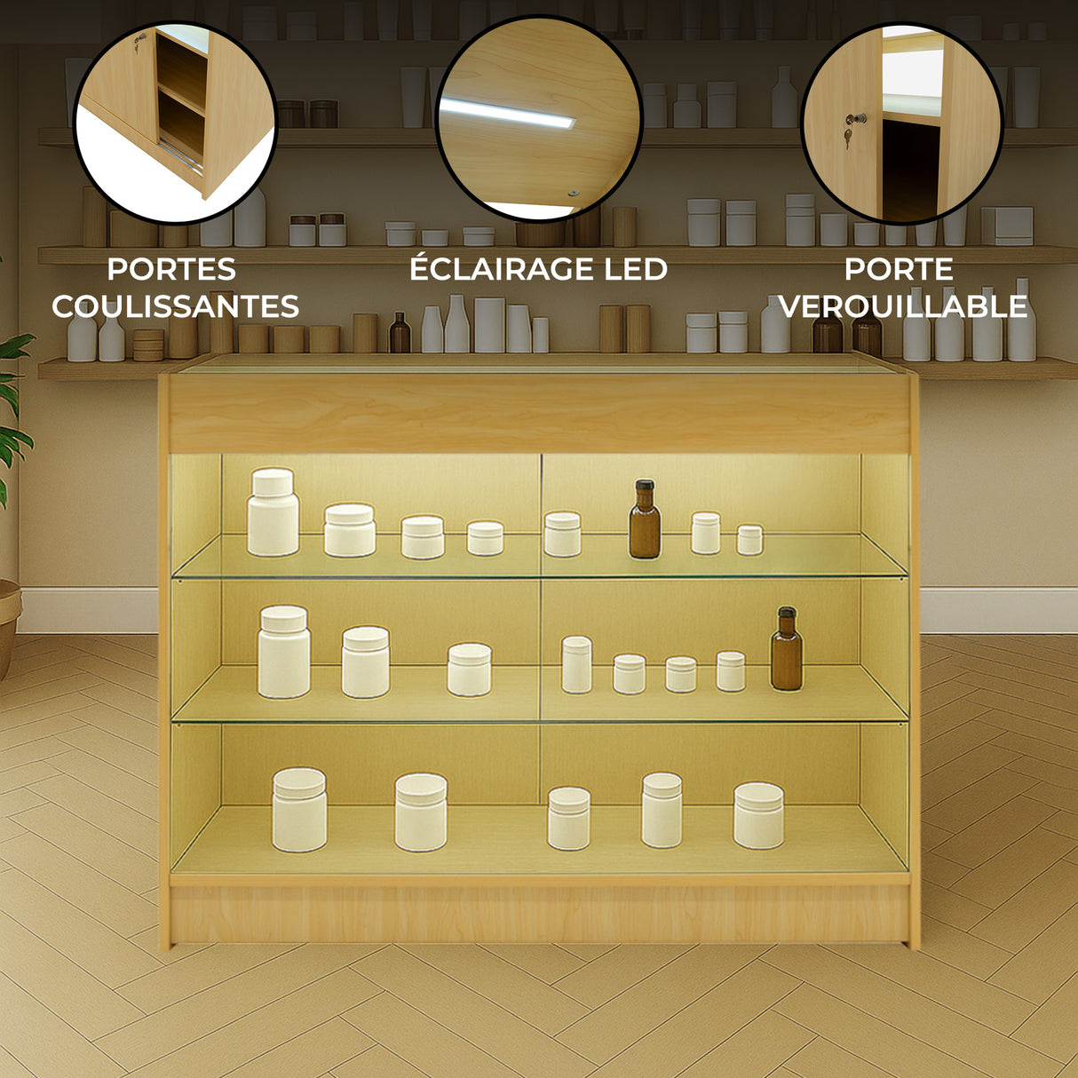 Comptoir de Vente à LED - Érable K1200