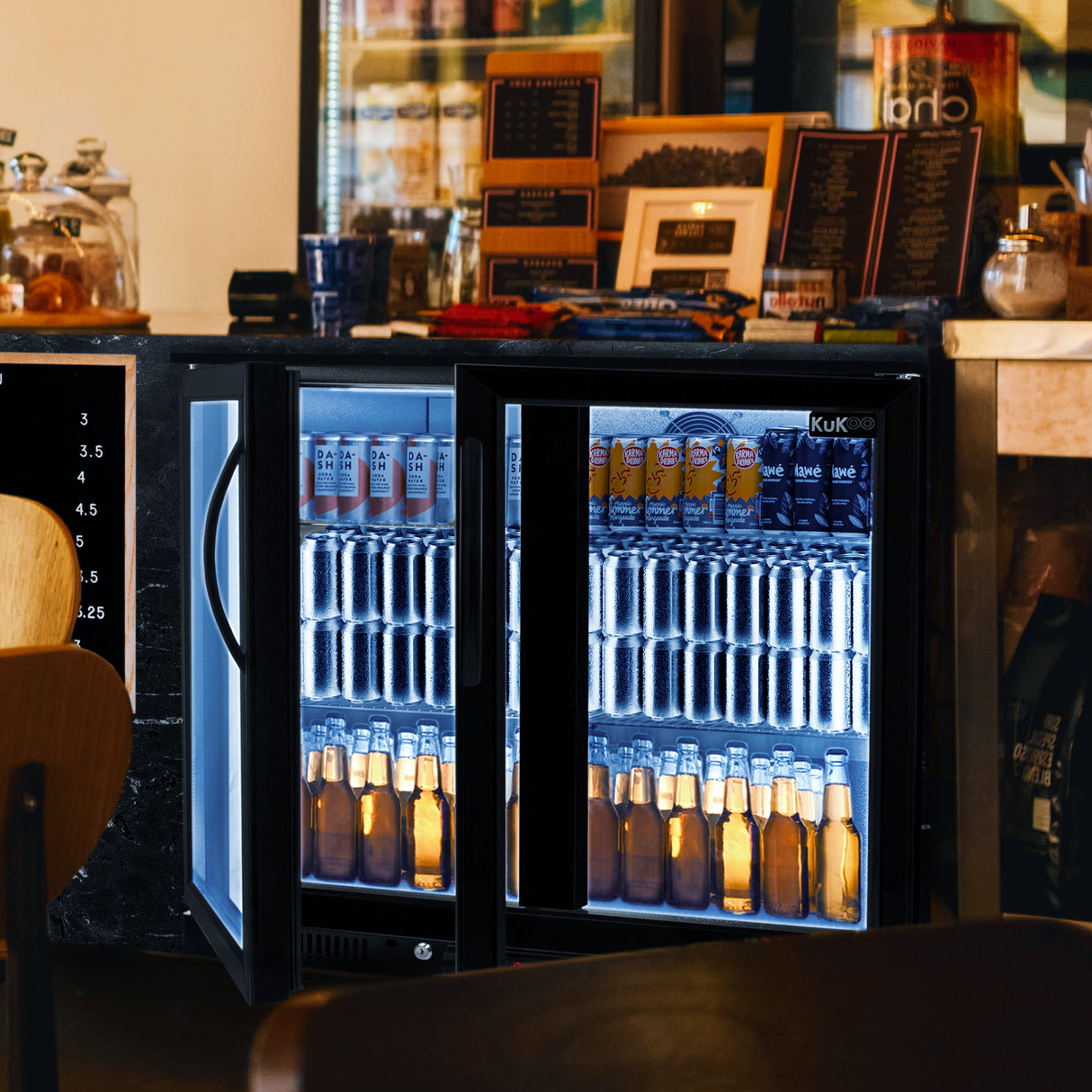 Arrière-Bar Réfrigéré - Porte Battante Double