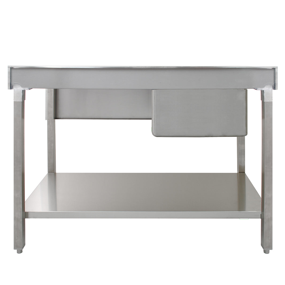 KuKoo Évier Commercial à 1 Cuve - Égouttoir à Droite