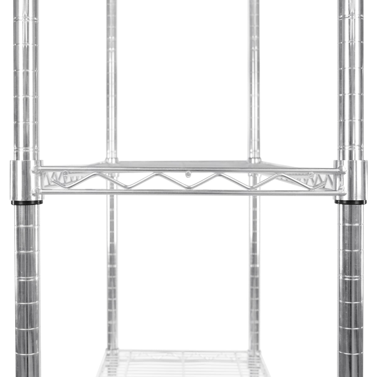 Étagère en fil d'acier argenté, dimensions 45 cm x 120 cm x 180 cm, avec étagères ouvertes et structure robuste, idéale pour le rangement