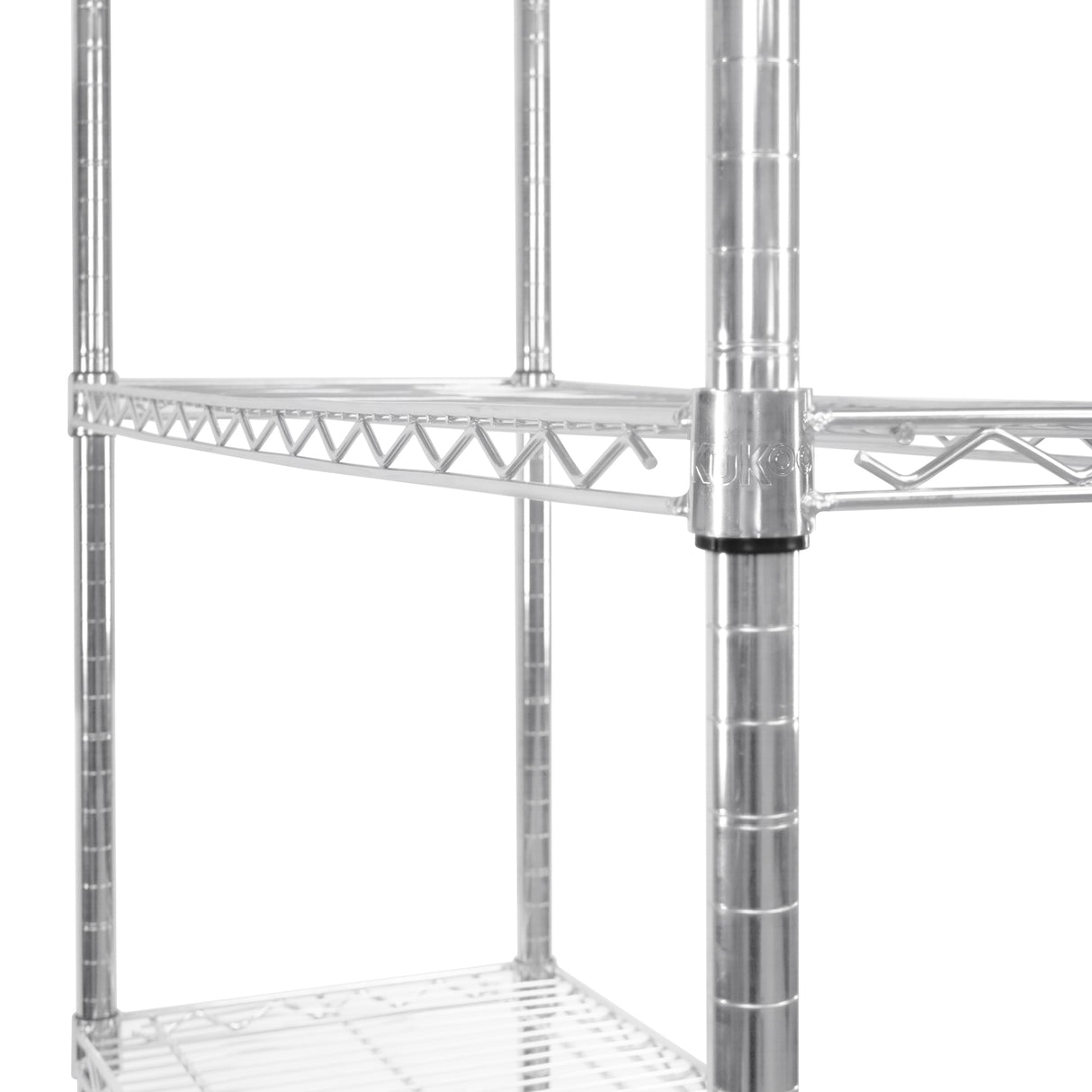 Étagère en fil d'acier argenté, dimensions 45 cm x 120 cm x 180 cm, avec étagères ouvertes et structure robuste, idéale pour le rangement