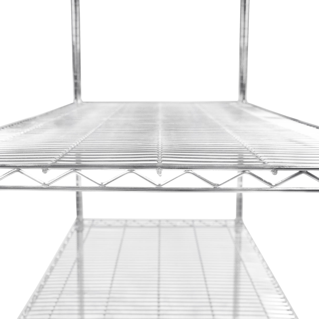 Étagère en fil d'acier argenté, dimensions 60 cm x 120 cm x 180 cm, avec des étagères ouvertes et une finition lisse et brillante