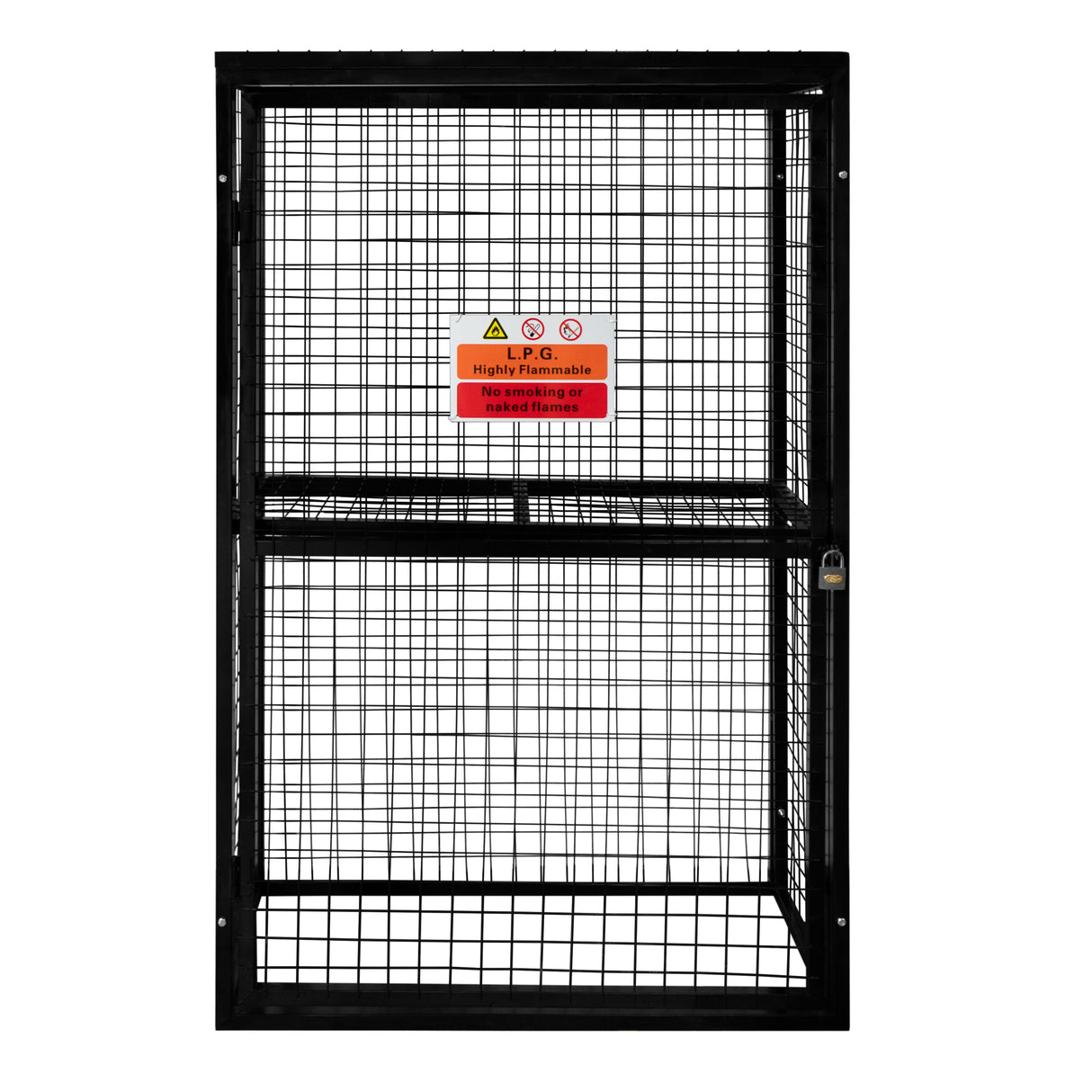 Cage de Rangement Pour 6 Bouteilles de Gaz - Noir