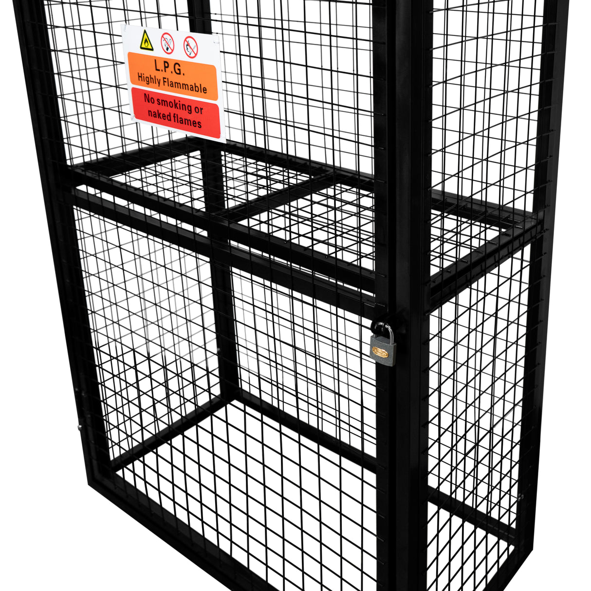 Cage de Rangement Pour 6 Bouteilles de Gaz - Noir
