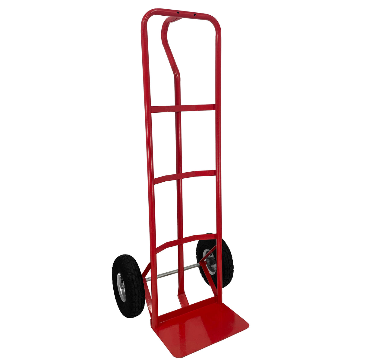Chariot de douche pour chevaux portable de 18 L, en métal rouge, avec roues noires et base stable pour un transport facile