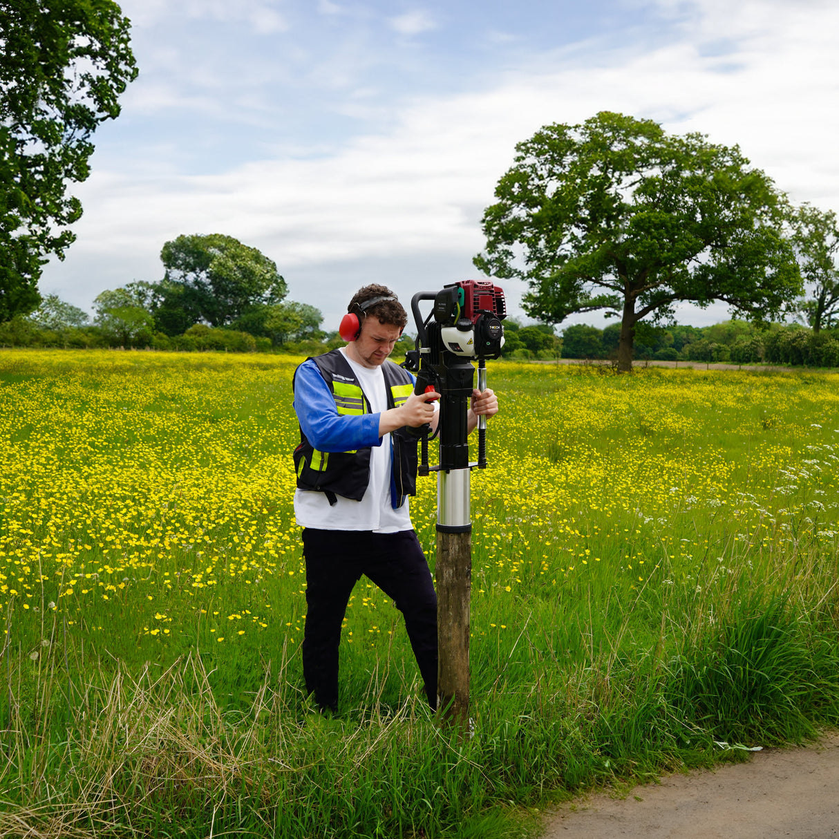 T-Mech Enfonce Pieux à 4 Temps & Accessoires