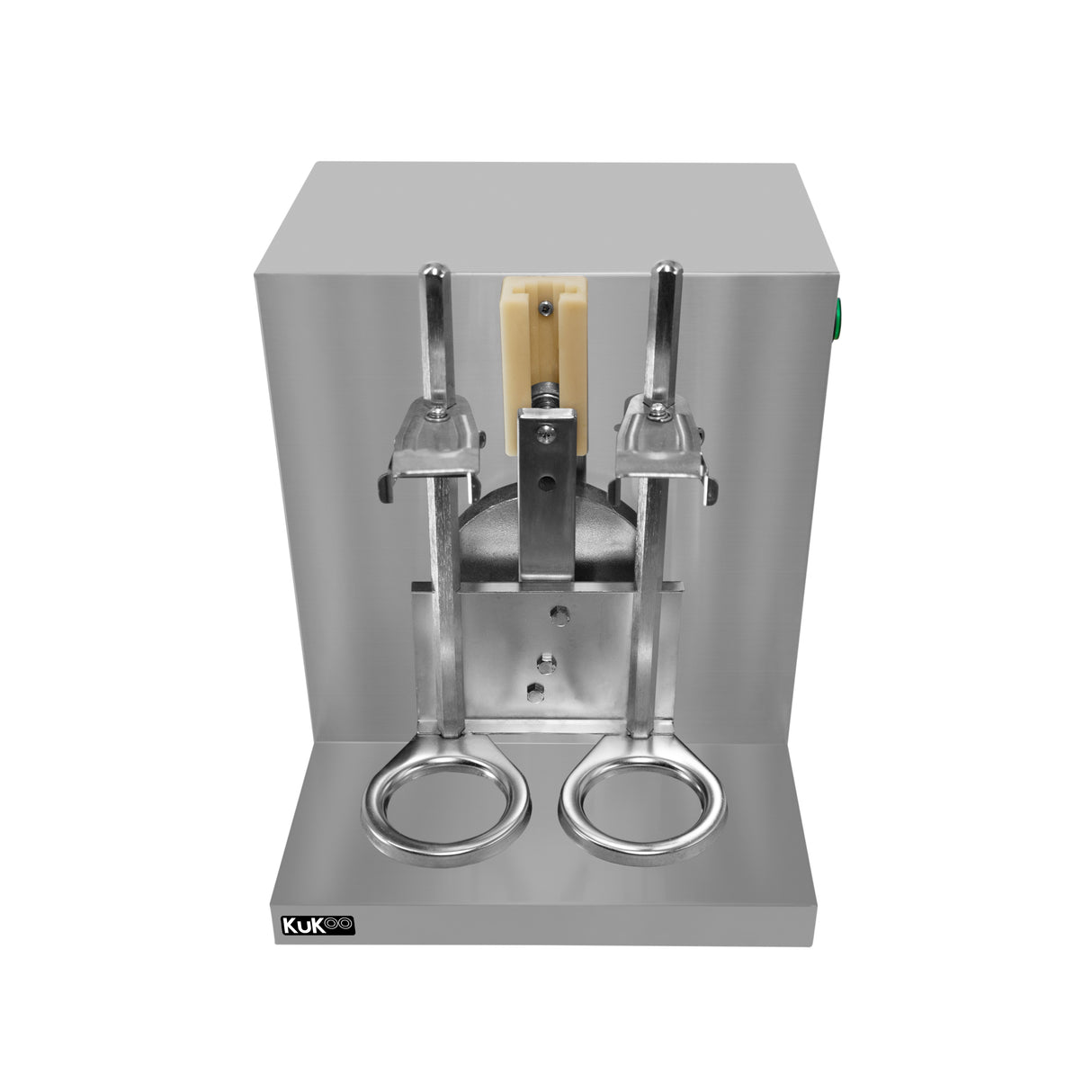 Shaker à bubble tea automatique en acier inoxydable avec deux anneaux, conçu pour mélanger efficacement les boissons et perles de tapioca