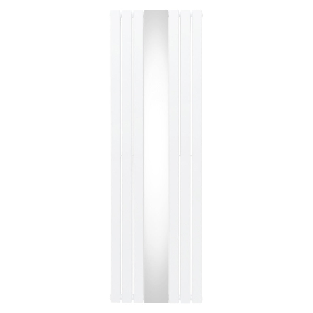 Radiateur plat à miroir blanc, deux panneaux, design moderne, surface lisse et brillante, dimensions 1800 x 565 mm, élégant et fonctionnel