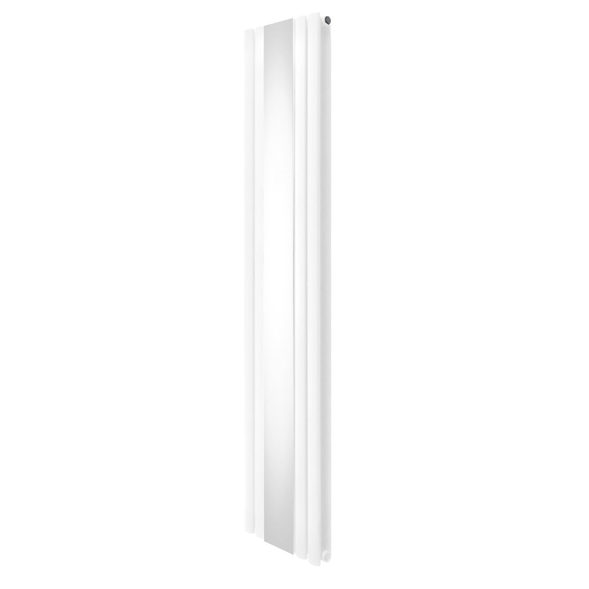 Radiateur à colonnes ovales blanc, 2 panneaux, finition miroir, dimensions 1800 x 380 mm, design moderne et élégant pour intérieur contemporain