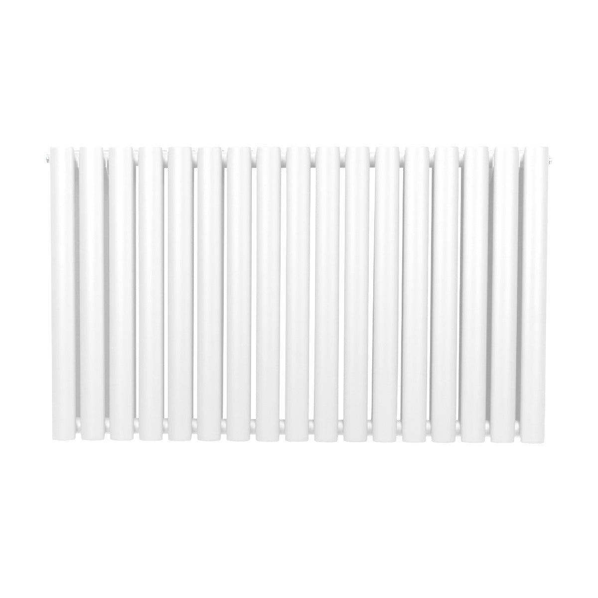 Radiateur à colonnes ovales blanc, 2 panneaux, 600 x 1020 mm, avec une surface lisse et un design moderne, idéal pour le chauffage intérieur