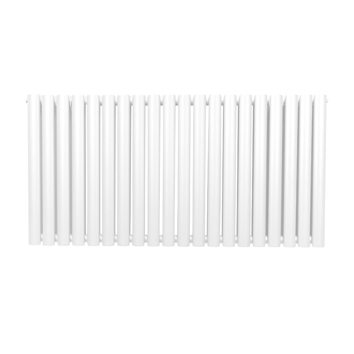 Radiateur à colonnes ovales blanc, 2 panneaux, dimensions 600 x 1200 mm, surface lisse et finition moderne, idéal pour le chauffage intérieur
