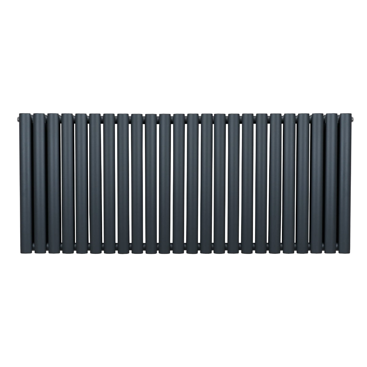 Radiateur à colonnes ovales gris anthracite, 2 panneaux, 600 x 1440 mm, avec une finition lisse et moderne, idéal pour le chauffage intérieur