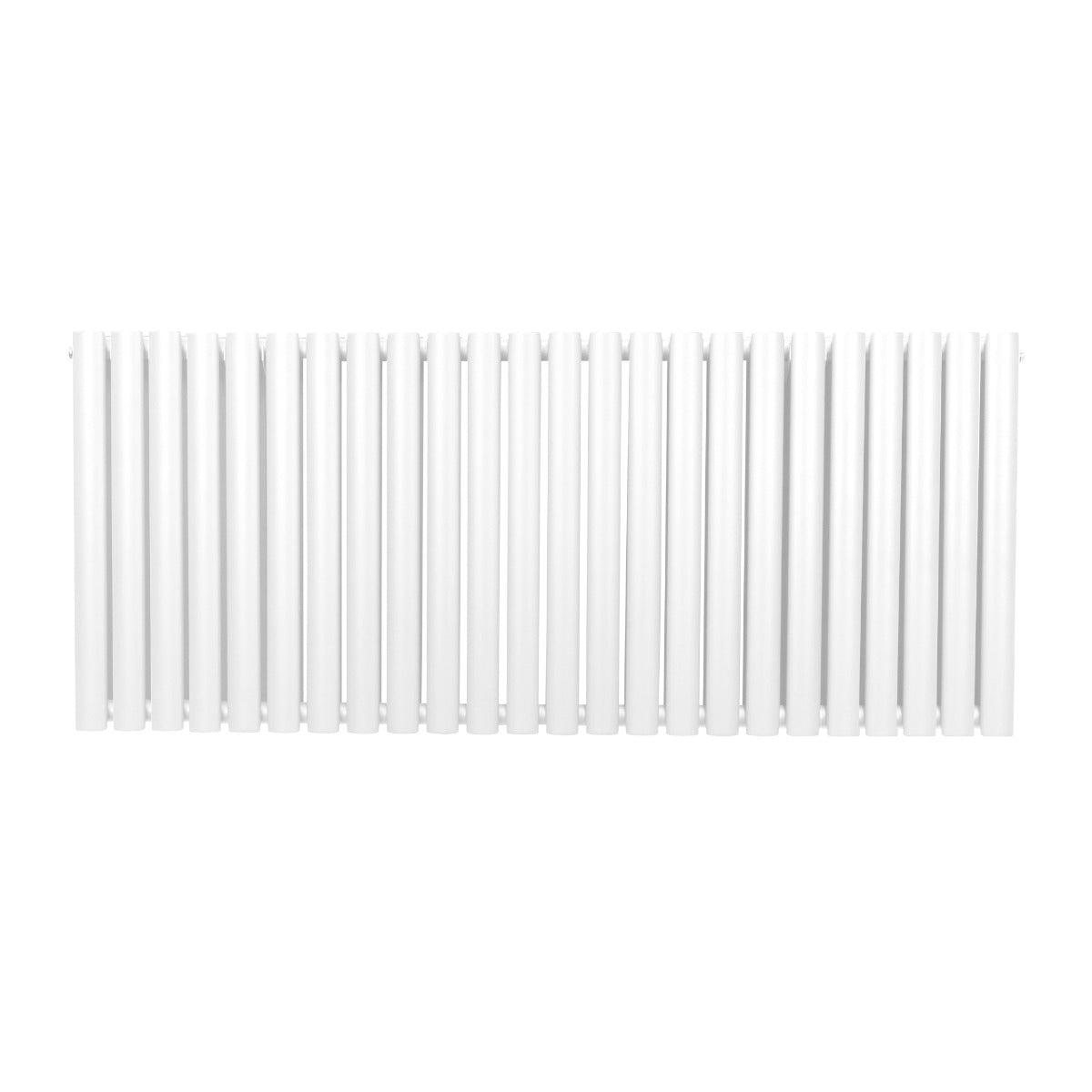 Radiateur à colonnes ovales blanc, 2 panneaux, dimensions 600 x 1440 mm, surface lisse et finition brillante, design moderne et élégant