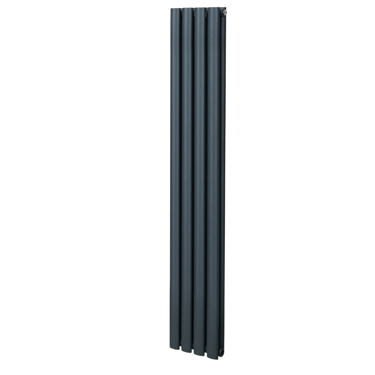 Radiateur à colonnes ovales gris anthracite, 2 panneaux, design moderne et élégant, dimensions 1600 x 240 mm, surface lisse et épurée