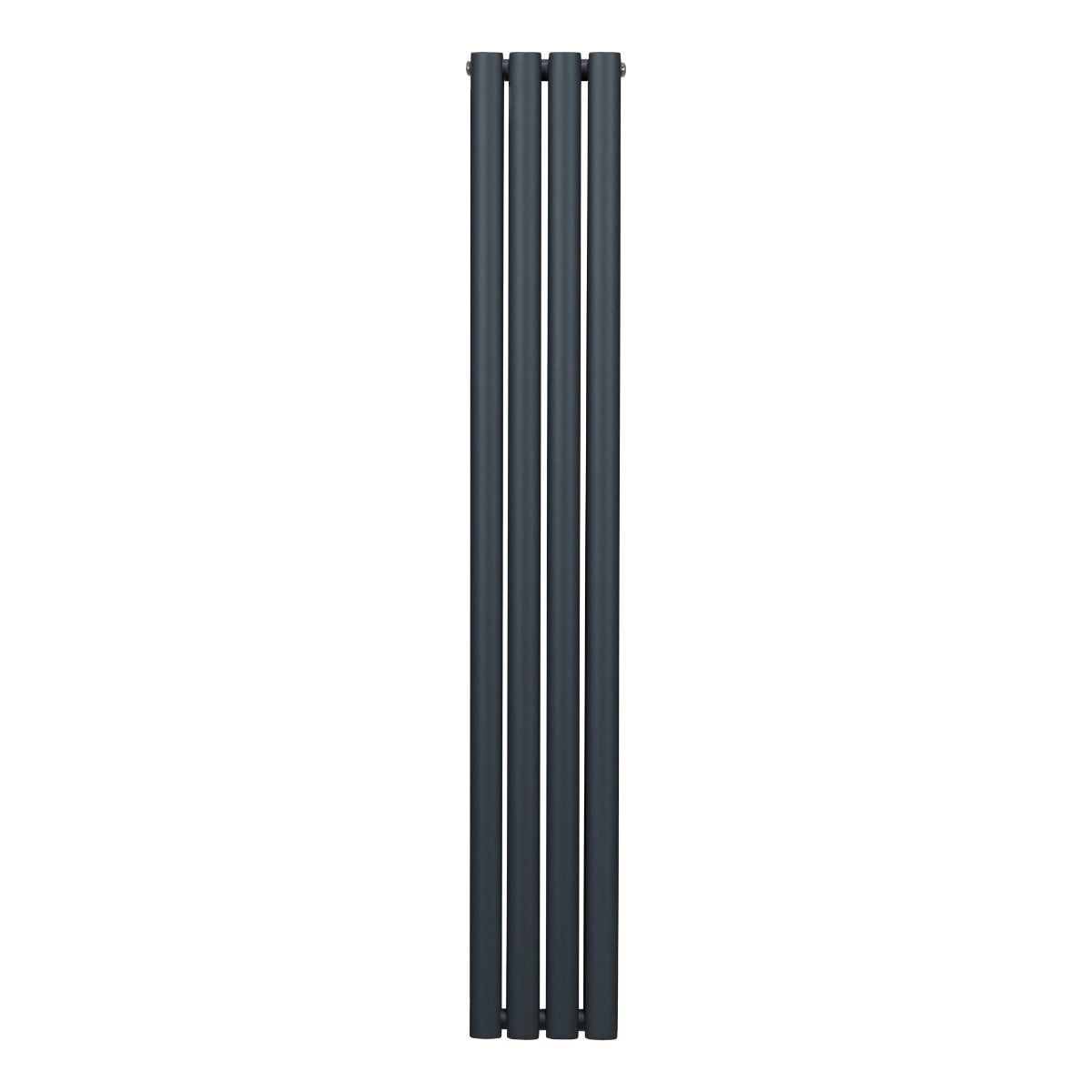 Radiateur à colonnes ovales gris anthracite, 2 panneaux, design moderne, finition lisse, dimensions 1600 x 240 mm, idéal pour chauffage intérieur