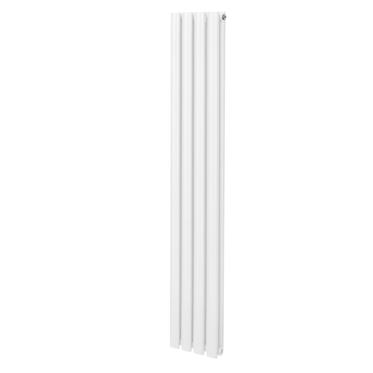 Radiateur à colonnes ovales blanc, 1600 x 240 mm, avec deux panneaux, finition lisse et design moderne pour un chauffage efficace