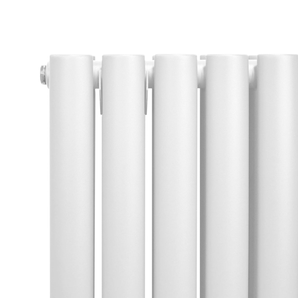 Radiateur à colonnes ovales blanc, deux panneaux, finition lisse, dimensions 1600 x 240 mm, design moderne et élégant