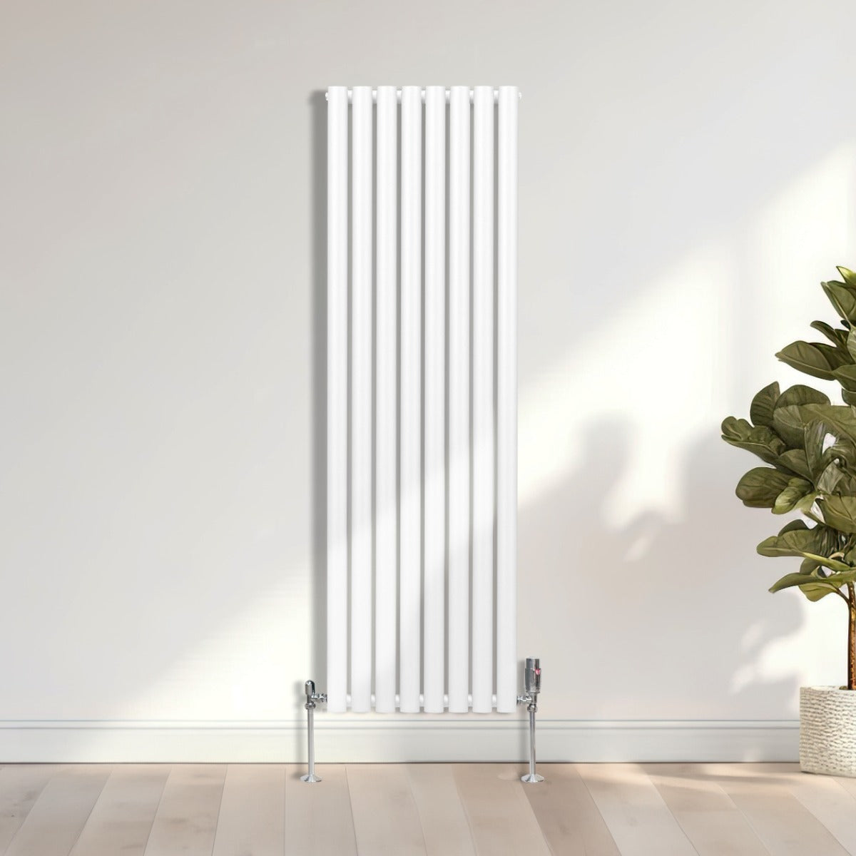 Radiateur à Colonnes Ovales, 2 Panneaux - 1600 x 480 mm – Blanc