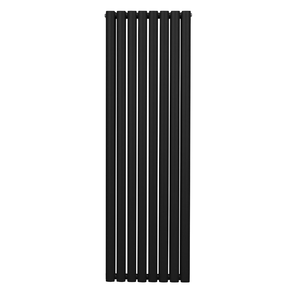 Radiateur à colonnes ovales noir, 2 panneaux, dimensions 1600 x 480 mm, finition lisse et moderne, design élégant et épuré