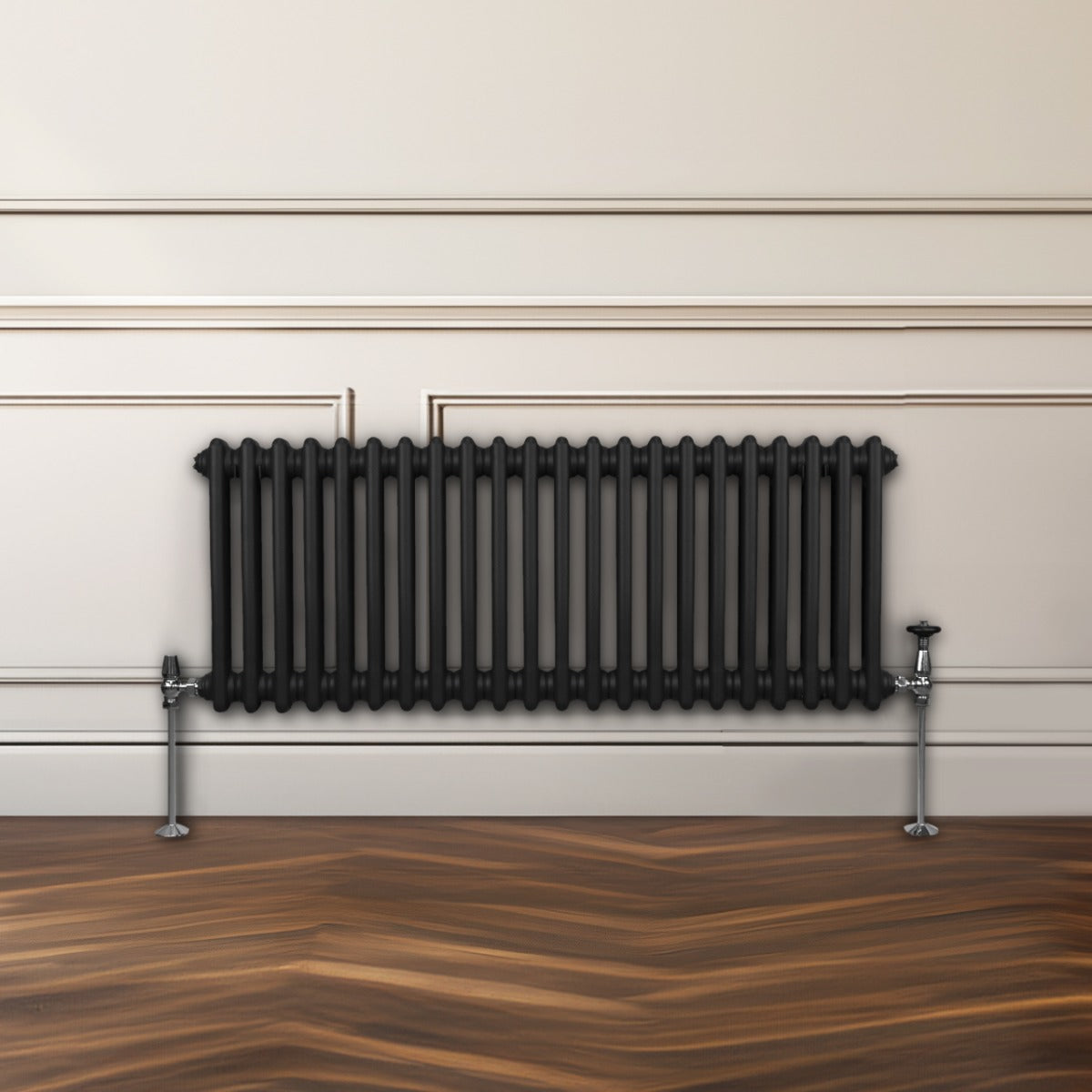 Radiateur Traditionnel à 2 Colonnes – 300 x 1012 mm – Noir