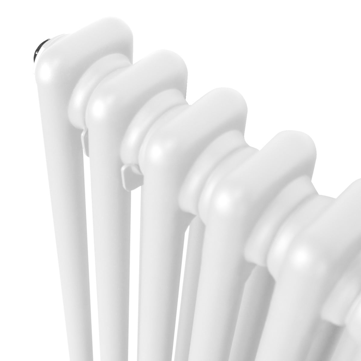 Radiateur traditionnel à 2 colonnes, blanc, avec une finition lisse et des contours arrondis, mesurant 1800 x 292 mm