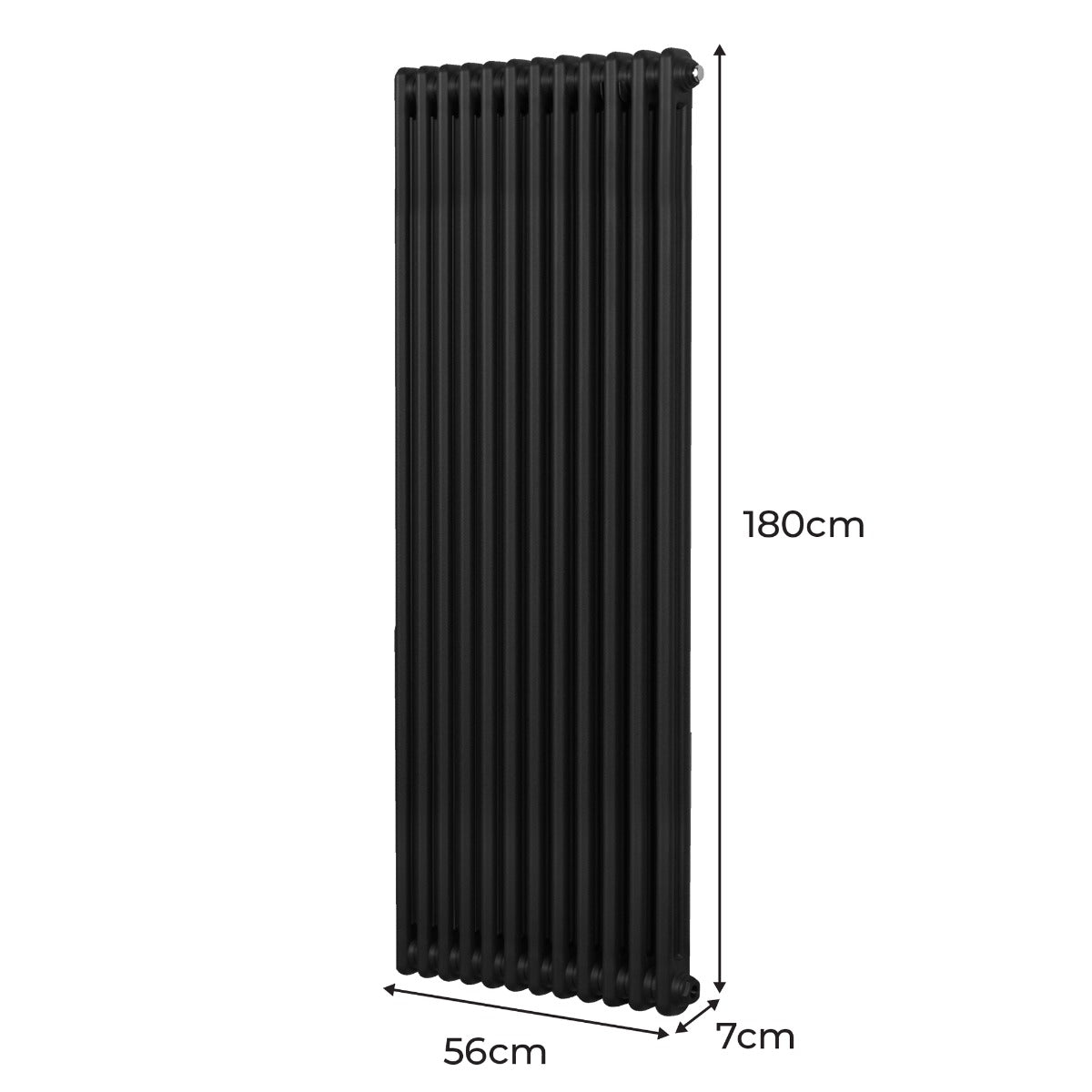 Radiateur Traditionnel à 2 Colonnes – 1800 x 562 mm – Noir