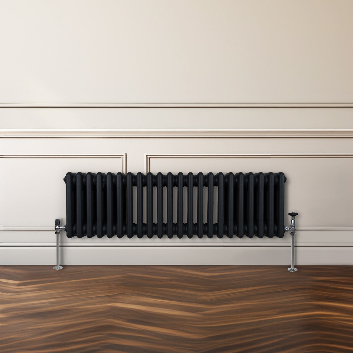 Radiateur Traditionnel à 3 Colonnes – 300 x 1012 mm – Noir