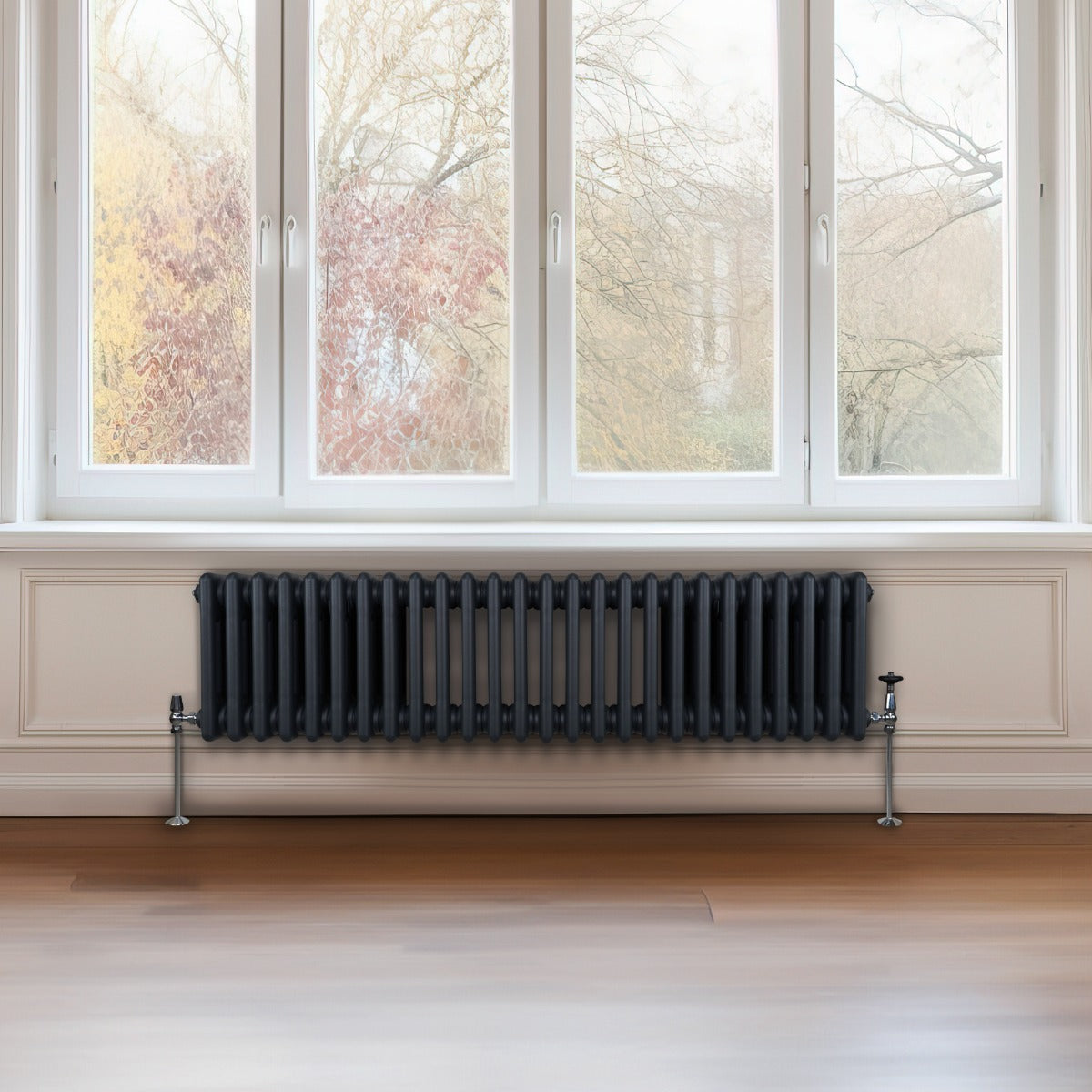 Radiateur Traditionnel à 3 Colonnes – 300 x 1192 mm – Gris Anthracite