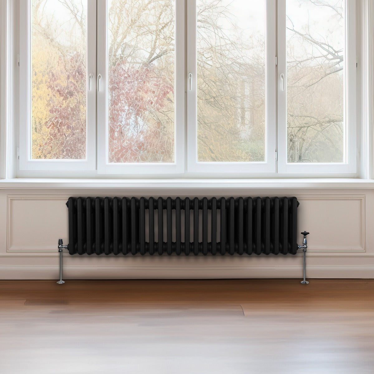 Radiateur Traditionnel à 3 Colonnes – 300 x 1192 mm – Noir