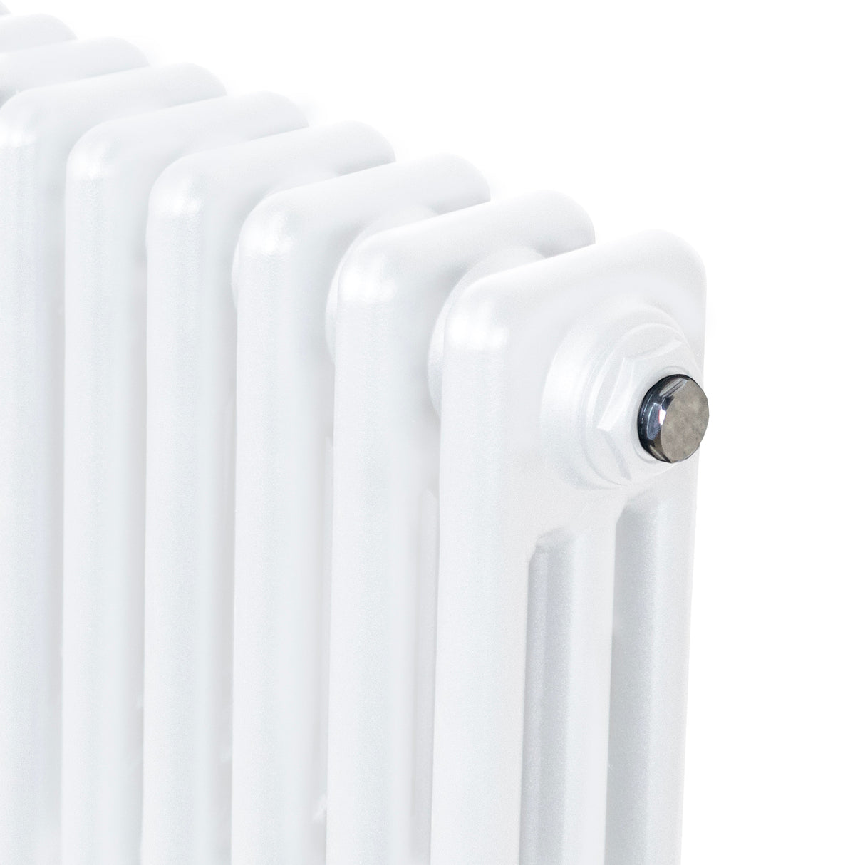 Radiateur traditionnel à 3 colonnes, finition blanche, design élégant et lisse, idéal pour un chauffage efficace et esthétique