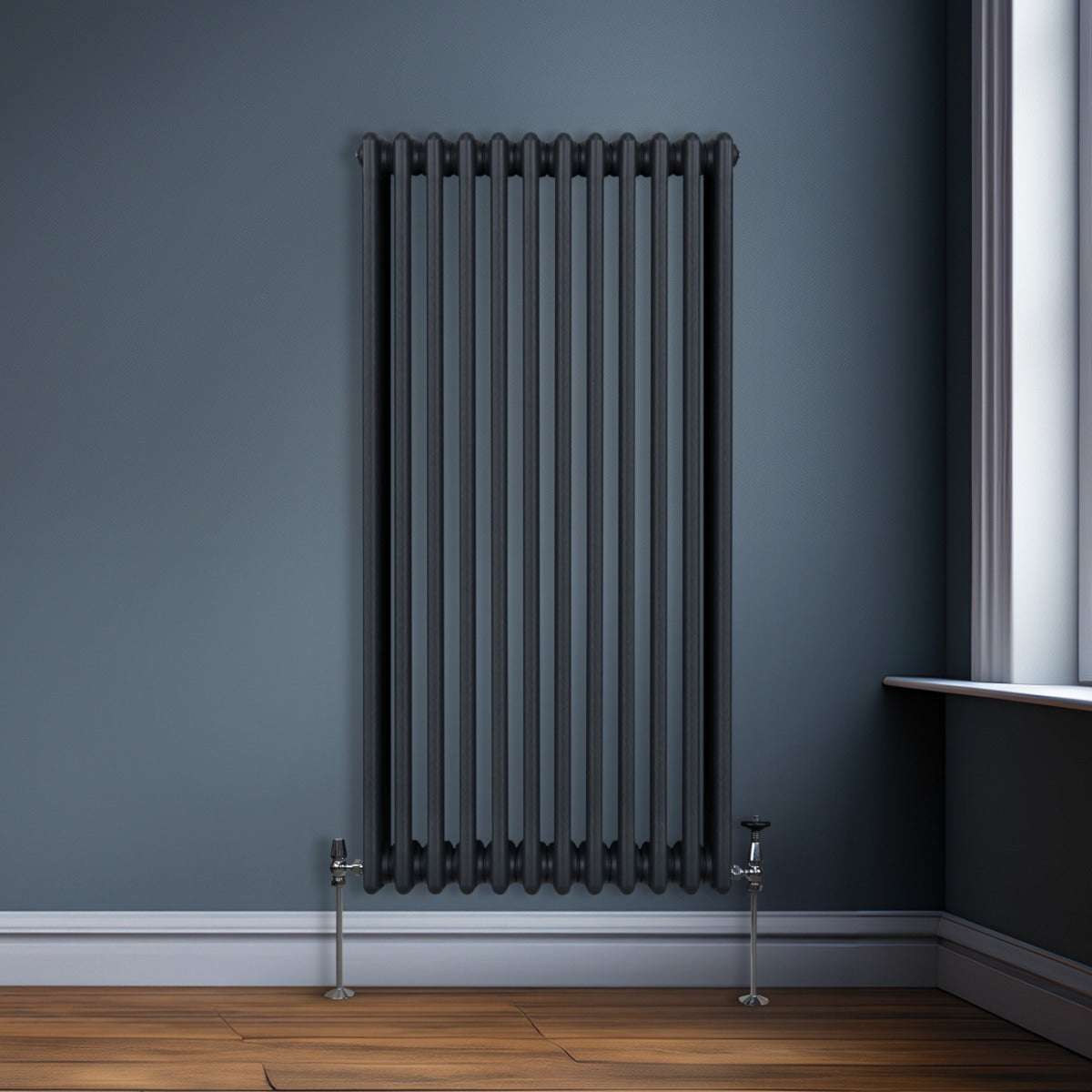 Radiateur Traditionnel à 3 Colonnes – 1500 x 562 mm – Gris Anthracite
