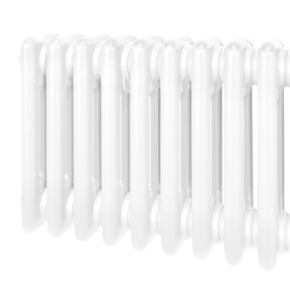 Radiateur traditionnel à 3 colonnes, blanc, finition lisse, design élégant, dimensions 1800 x 472 mm, idéal pour le chauffage intérieur