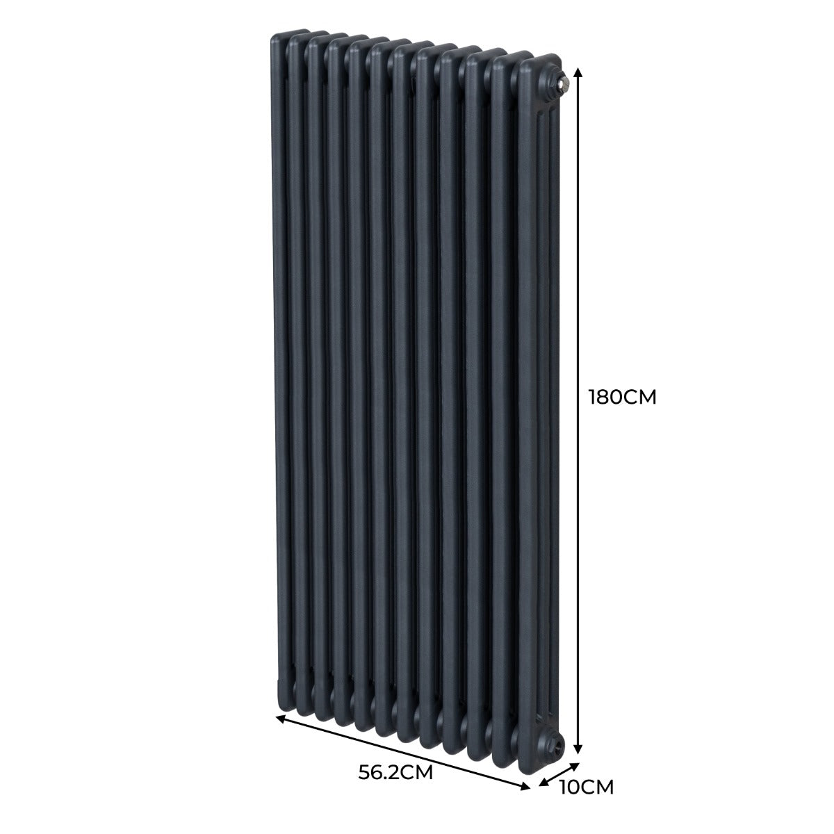 Radiateur Traditionnel à 3 Colonnes – 1800 x 562 mm – Gris Anthracite