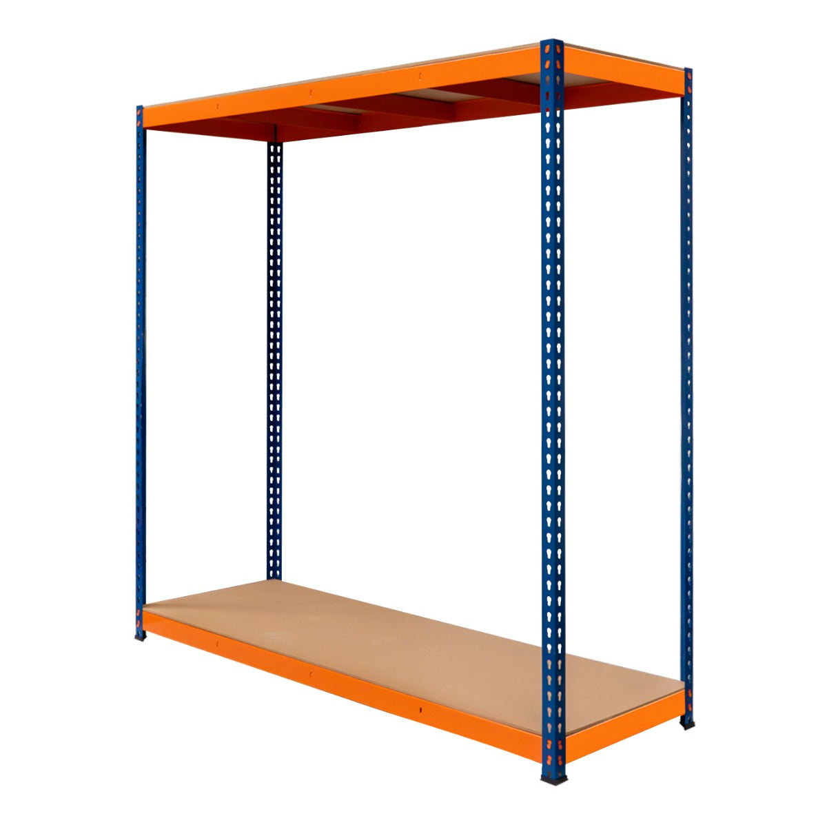 Monster Racking - 1 Rayonnage S-Rax à 2 Étagères en Acier Orange et Bleu 60cm x 180cm x 180cm