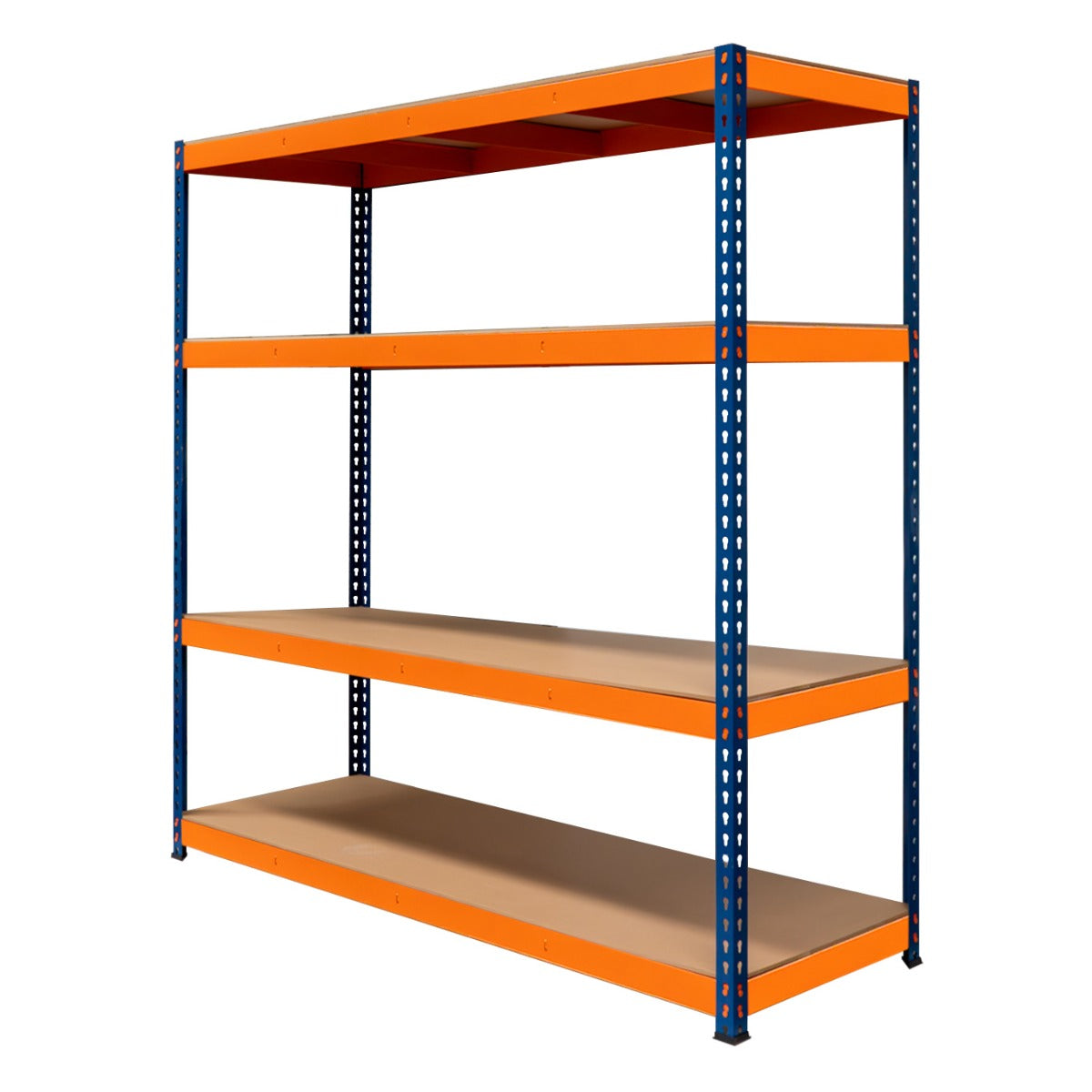 Monster Racking - 1 Rayonnage S-Rax à 4 Étagères en Acier Orange et Bleu 60cm x 180 cm x 180 cm