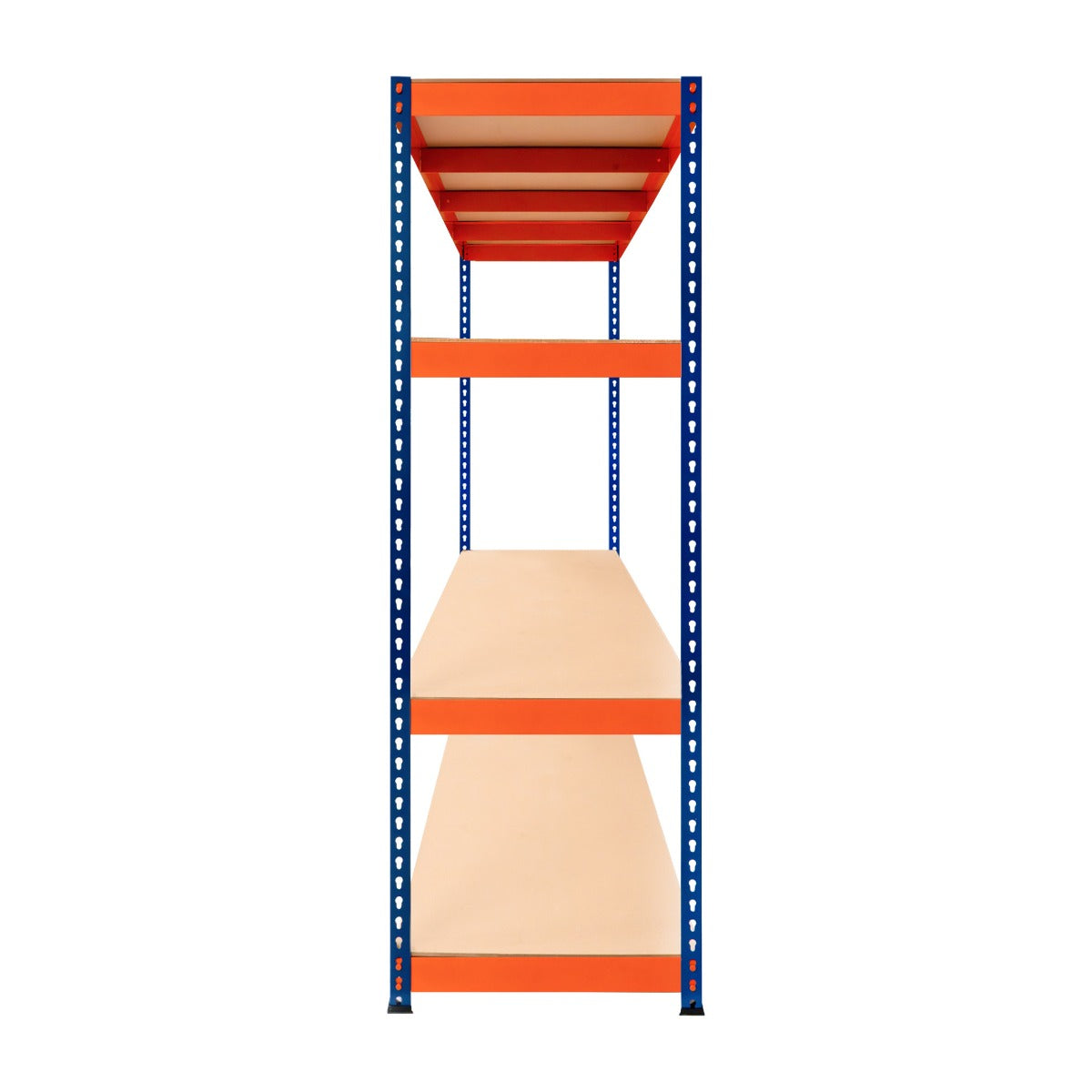 Monster Racking - 1 Rayonnage S-Rax à 4 Étagères en Acier Orange et Bleu 60cm x 180 cm x 180 cm