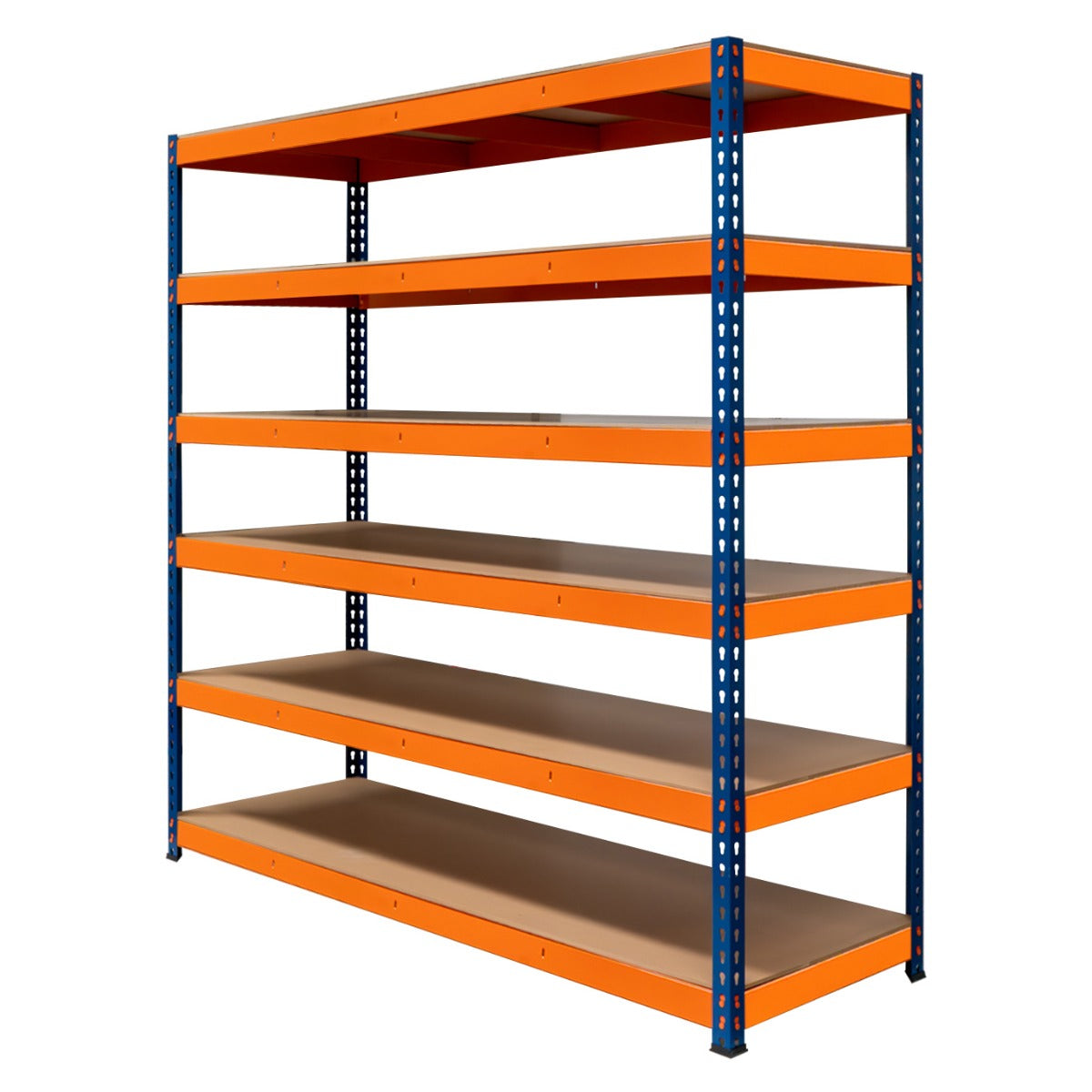 Monster Racking - 1 Rayonnage S-Rax à 6 Étagères en Acier Orange et Bleu 60cm x 180 cm x 180 cm