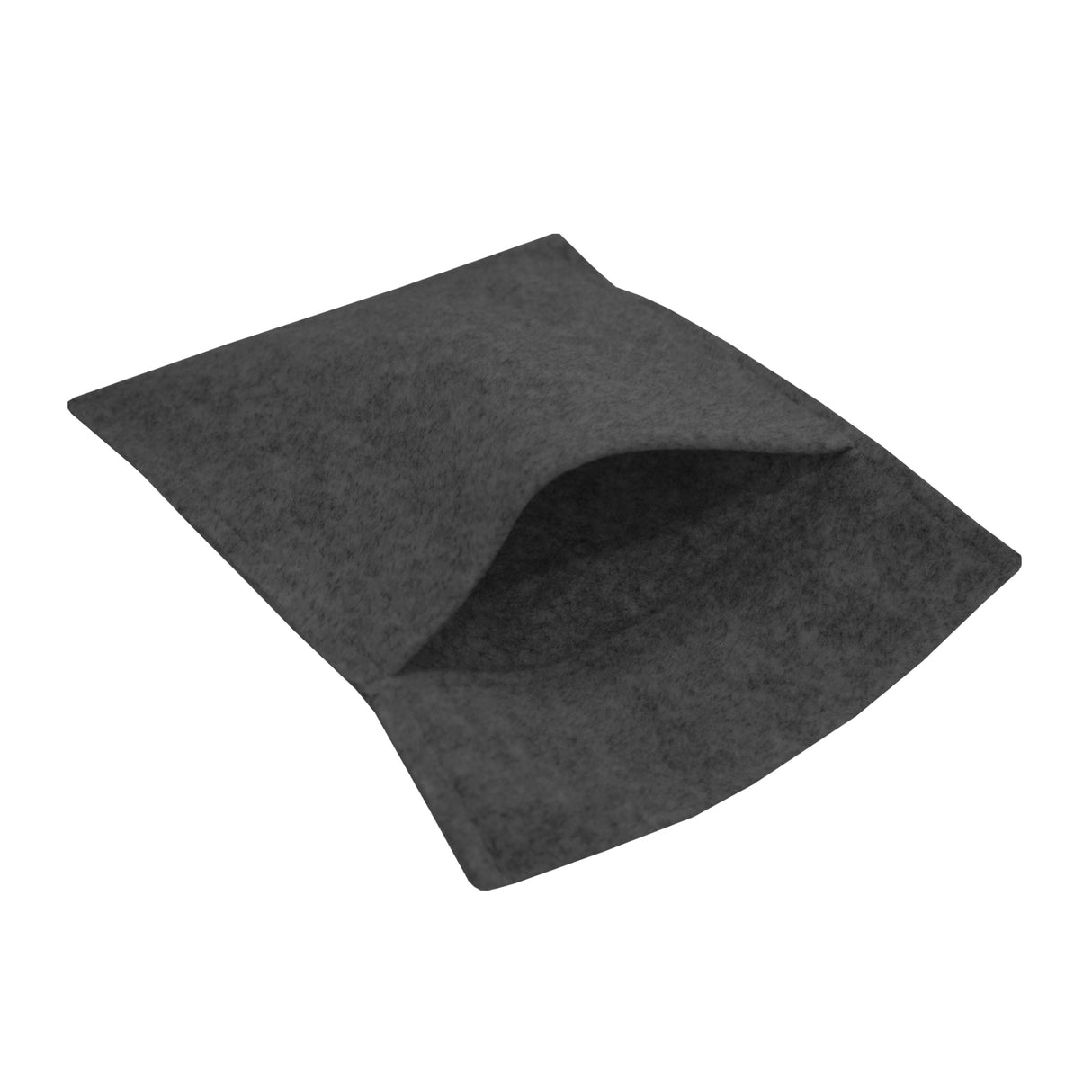 Doublure intérieure en feutre gris anthracite avec poches de rangement, texture douce et souple, idéale pour l'organisation dans un van