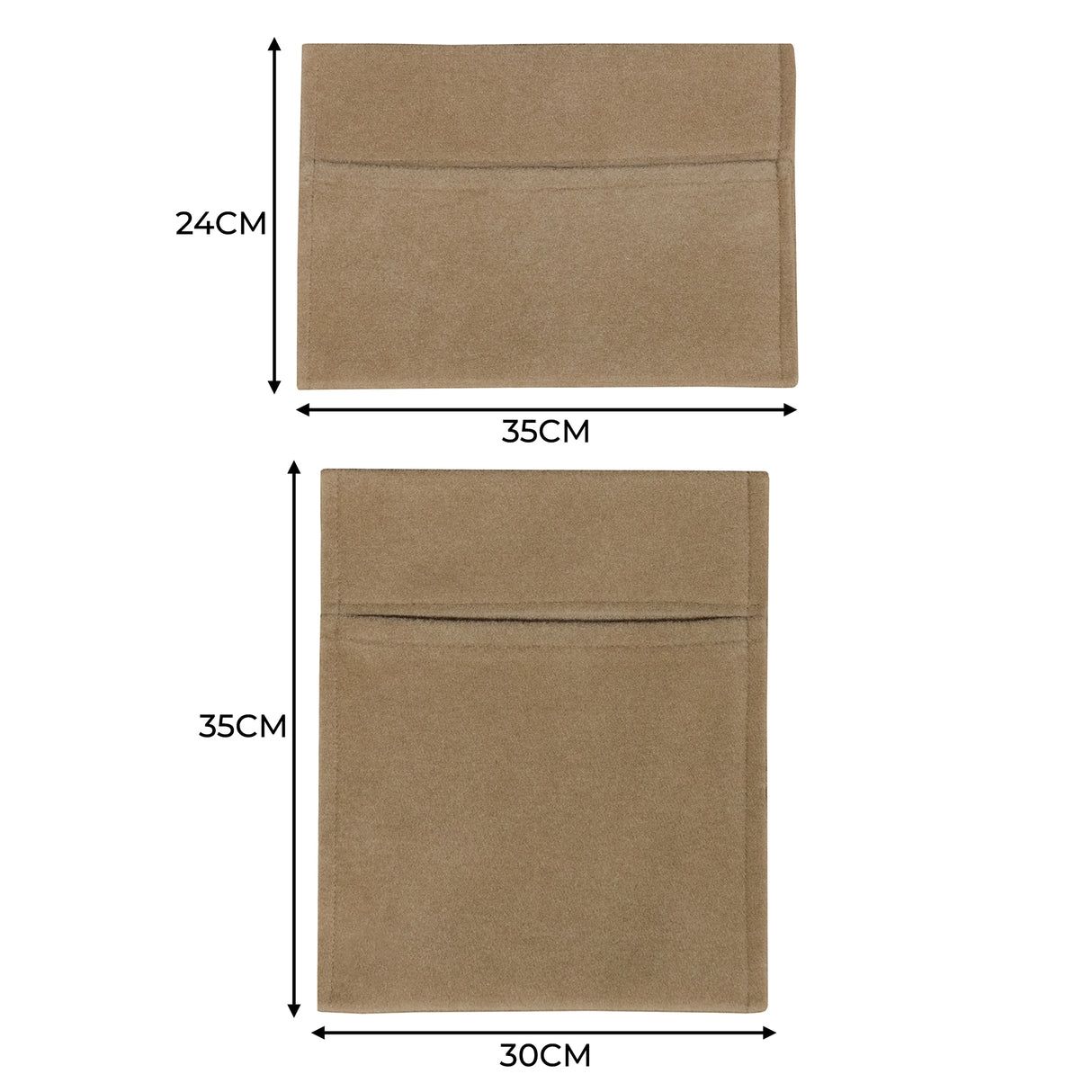 Doublure intérieure beige pour van, avec poches de rangement pratiques, dimensions 24 cm x 30 cm et 35 cm x 35 cm, texture douce